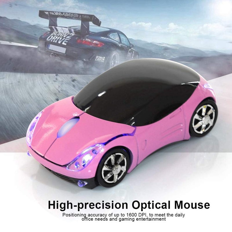 Lazmin Mouse, 2.4G Mouse Bluetooth Optical Mouse 1600DPI for Mac/ME/Windows PC/Tablet Gaming Office (Pink) - Image 2